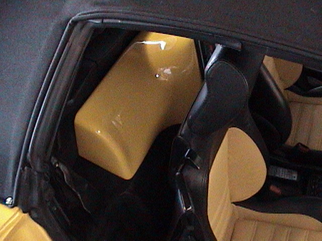 Ferrari F355 custom car stereo using kicker audio. Custom fiberglass enclosure and doors. Explicit Customs Melbourne Suntree Viera Florida