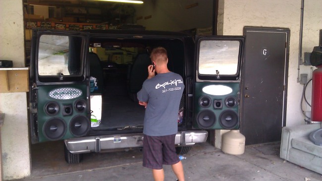 1978 Dodge Van custom stereo with selenium drivers and powerbass amps Explicit Custom Melbourne Suntree Viera Florida