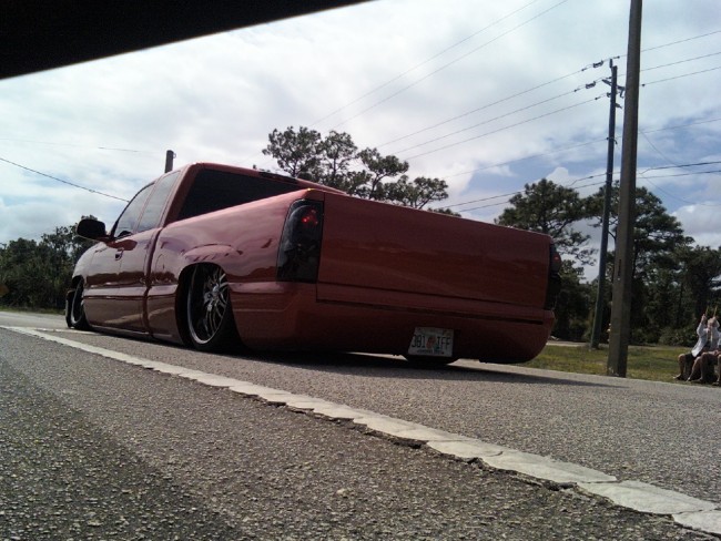 2000 Chevy Silverado Truck custom car stereo, air ride suspension, paint, fabrication, brakes. Explicit Customs Melbourne Suntree Viera Florida