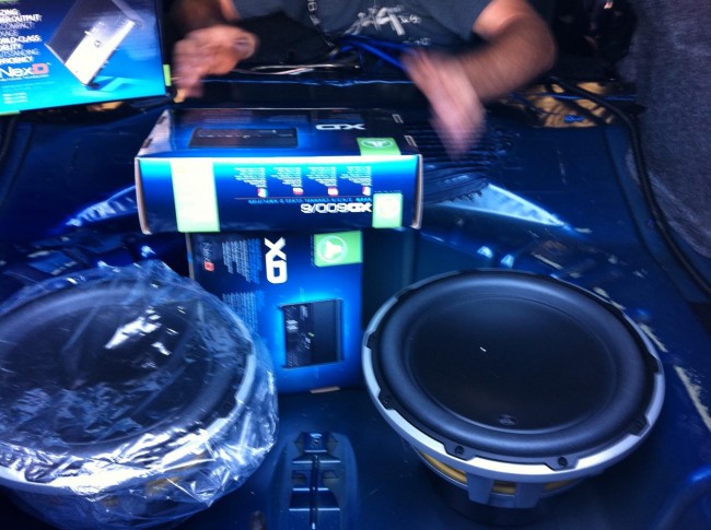 Ford Mustang car stereo with JL Audio speakers and amplifiers. Explicit Customs Melbourne Suntree Viera Florida
