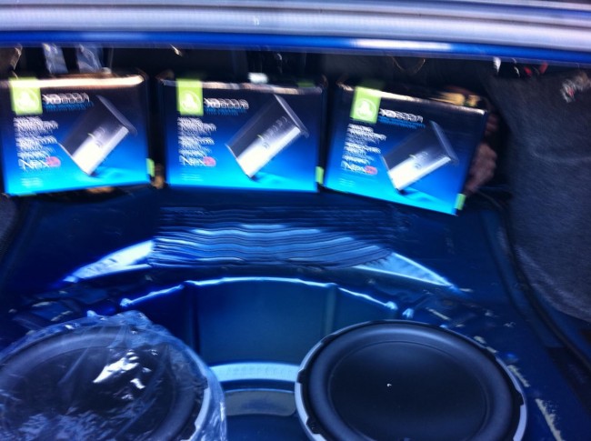 Ford Mustang car stereo with JL Audio speakers and amplifiers. Explicit Customs Melbourne Suntree Viera Florida