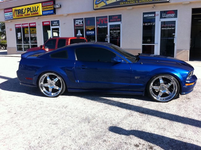 Ford Mustang car stereo with JL Audio speakers and amplifiers. Explicit Customs Melbourne Suntree Viera Florida
