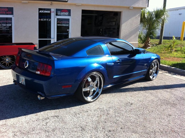 Ford Mustang car stereo with JL Audio speakers and amplifiers. Explicit Customs Melbourne Suntree Viera Florida