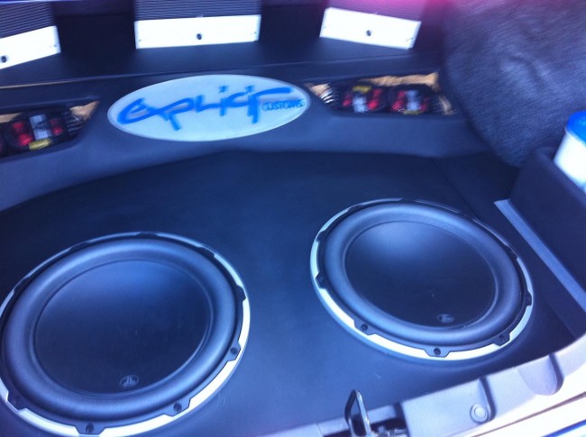 Ford Mustang car stereo with JL Audio speakers and amplifiers. Explicit Customs Melbourne Suntree Viera Florida