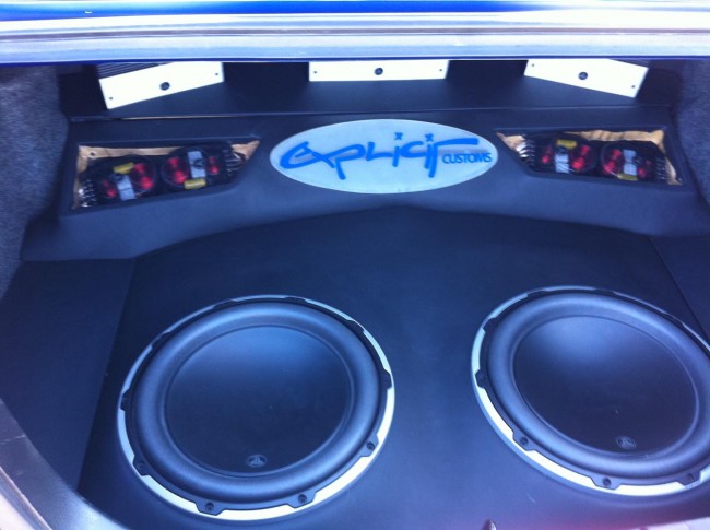 Ford Mustang car stereo with JL Audio speakers and amplifiers. Explicit Customs Melbourne Suntree Viera Florida