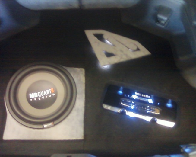 Toyota Supra custom fiberglass car stereo MTX Audio amp MB Quart subwoofer Explicit Customs Melbourne Suntree Viera Florida