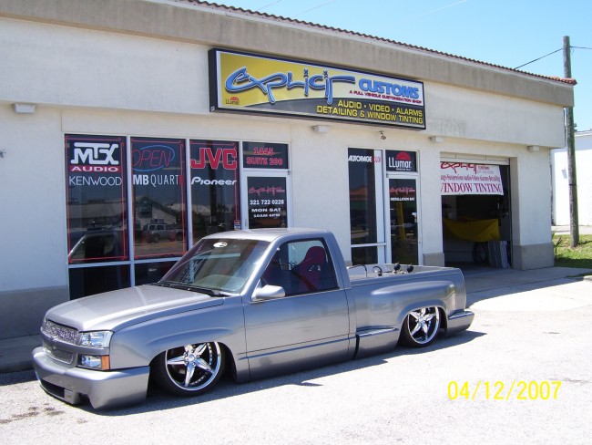 1991 Chevy Silverado Truck Custom Fabrication paint stereo air bags susbspension Explicit Customs Melbourne Suntree Viera Florida