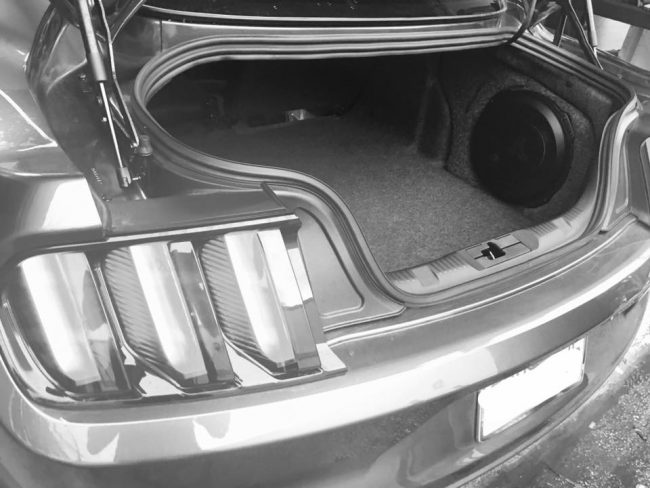 2016 Ford Mustang GT car stereo upgrade with JL Audio subwoofer and amplifier