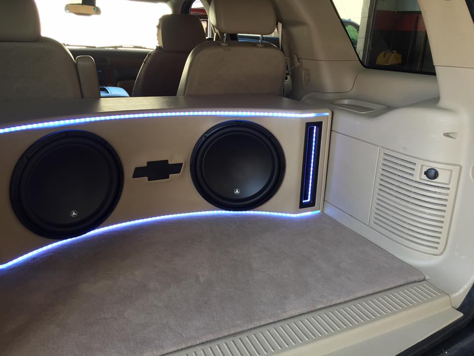 Chevy Tahoe JL Audio Subwoofer Box Build and Installation ... gmc engine diagram 