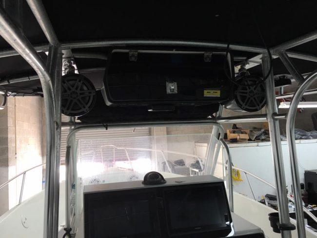 Marine and boat stereo install in Melbourne FL JL audio Explicit Customs