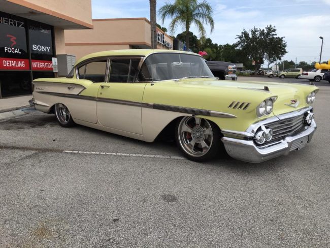 1958 Chevy Bel Air car stereo installation in Melbourne by Explicit Customs using Focal and JL Audio