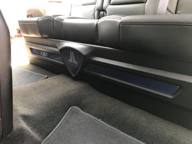 Chevy Silverado under seat sub box and JL Audio C7 speakers by Explicit Customs in Melbourne