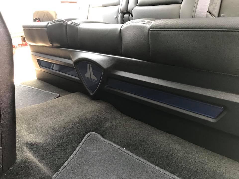 Chevy Silverado Car Stereo Installation Under Seat Sub Box With Jl Audio Explicit Customs