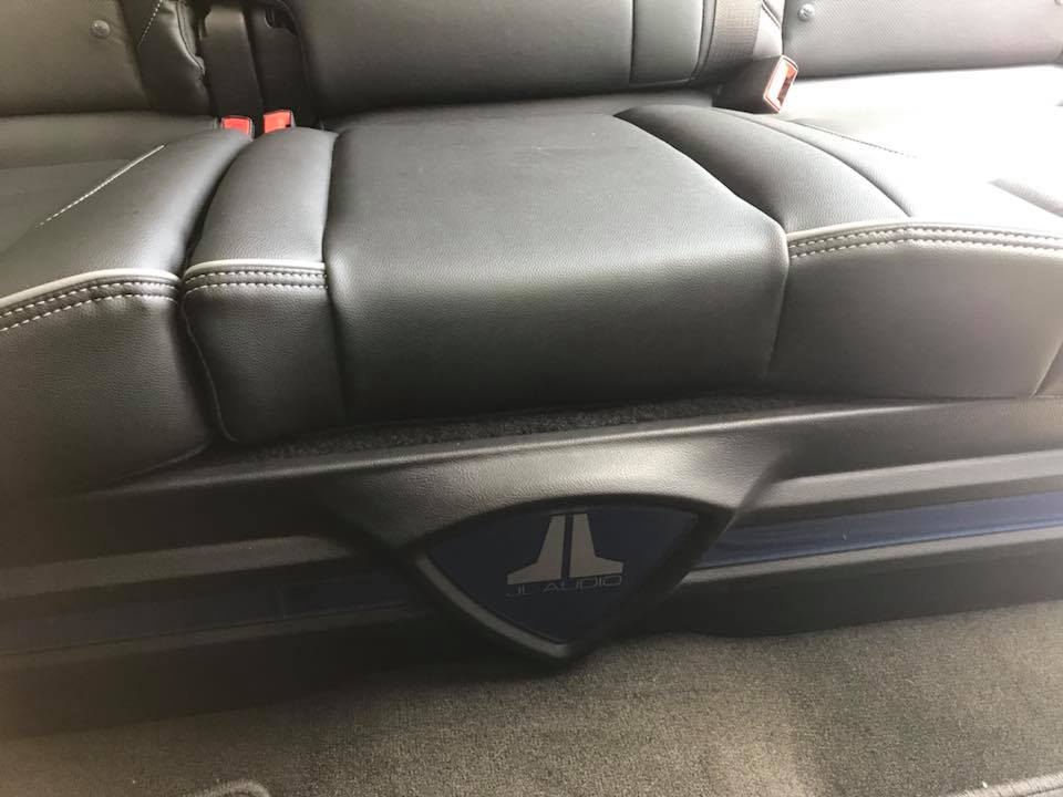 Chevy Silverado Car Stereo Installation Under Seat Sub Box with JL