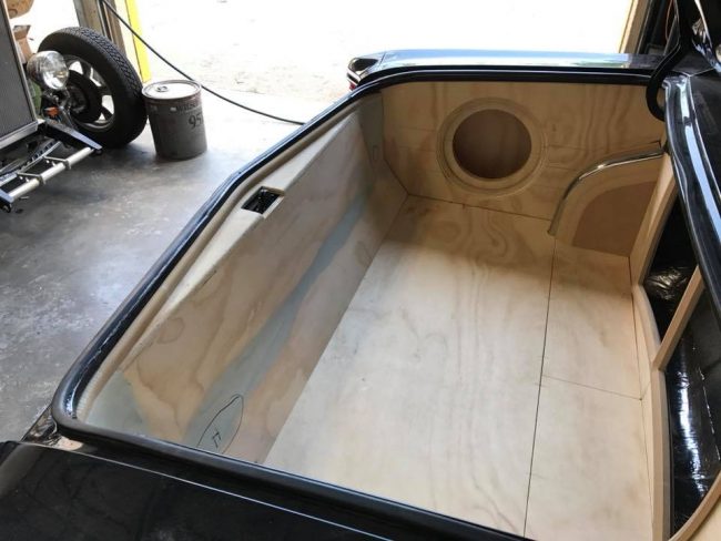 chevy chevelle car stereo installation in Melbourne with JL Audio subwoofer and amps full trunk restoration by Explicit Customs