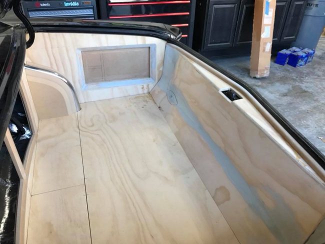 chevy chevelle car stereo installation in Melbourne with JL Audio subwoofer and amps full trunk restoration by Explicit Customs