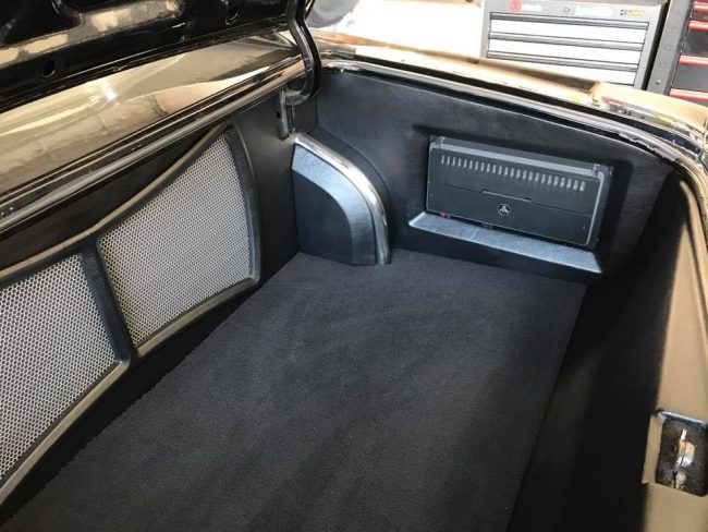 chevy chevelle car stereo installation in Melbourne with JL Audio subwoofer and amps full trunk restoration by Explicit Customs