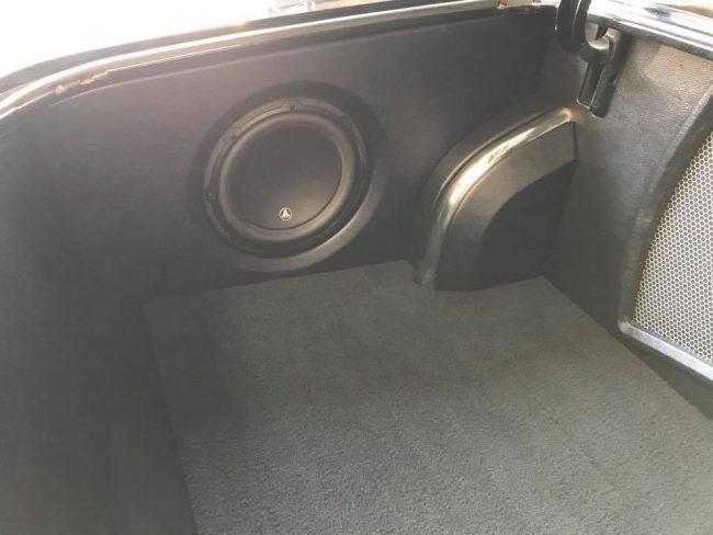 chevy chevelle car stereo installation in Melbourne with JL Audio subwoofer and amps full trunk restoration by Explicit Customs