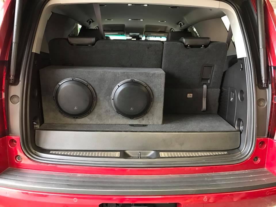 chevy tahoe subwoofer installation with JL Audio amps and subs by Explicit Customs in Melbourne
