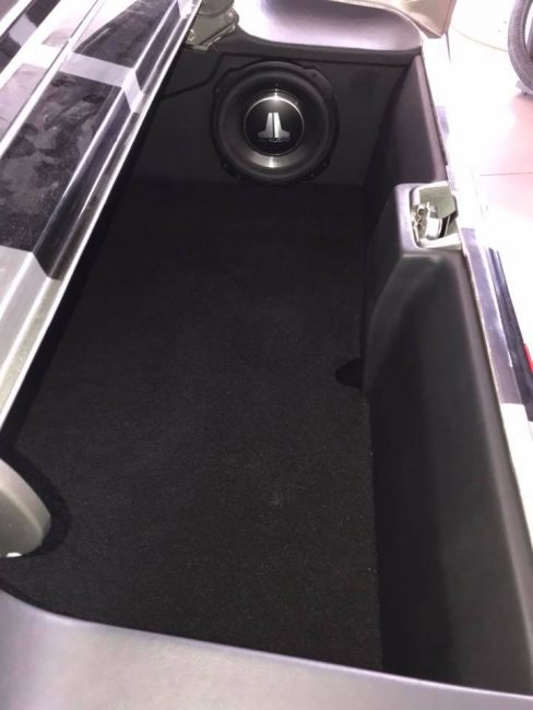 classic ford mustang custom center console and trunk subwoofer installation in Melbourne by Explicit Customs