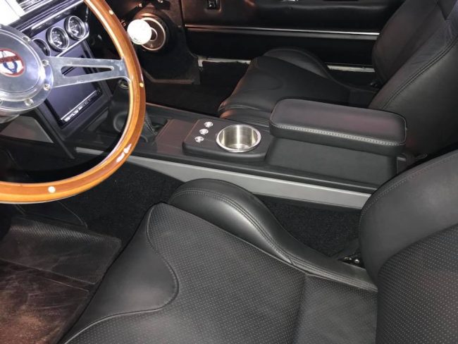 classic ford mustang custom center console and trunk subwoofer installation in Melbourne by Explicit Customs