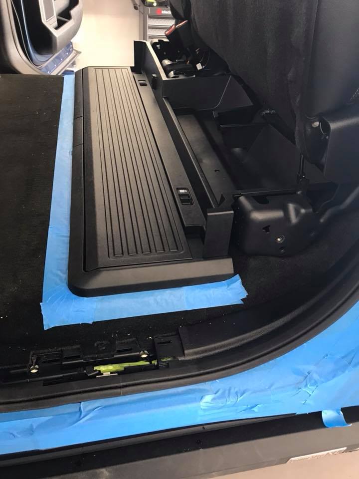 Ford F-250 Under Rear Seat Subwoofer Box Installation with ...