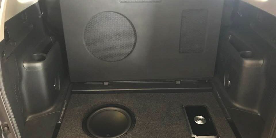 toyota rav4 JL Audio subwoofer and amp installation in Melbourne Brevard by Explicit Customs