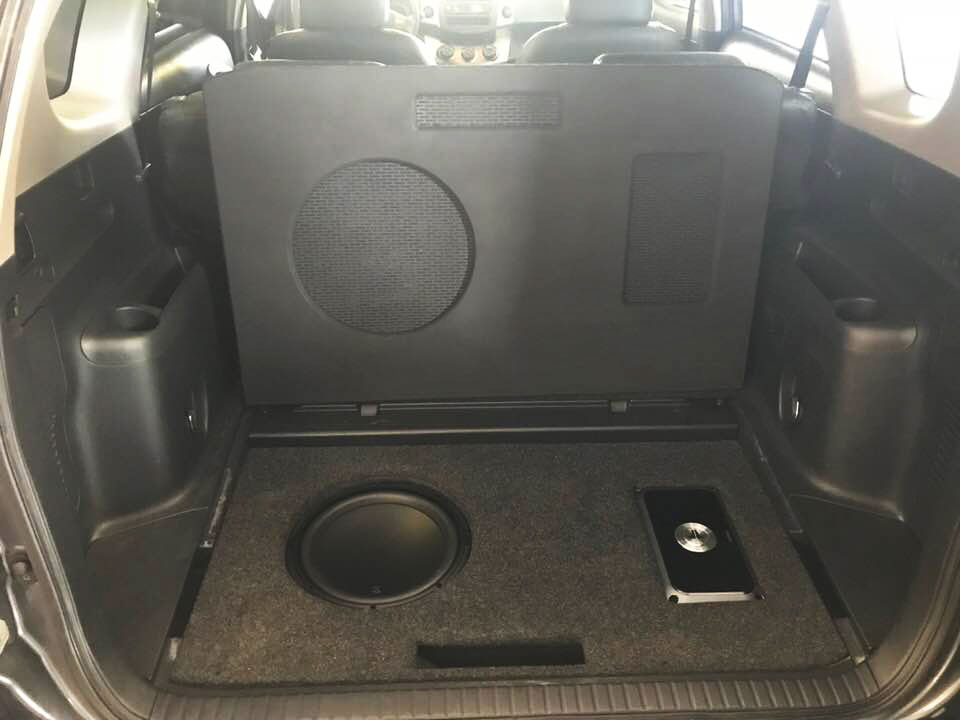 toyota rav4 JL Audio subwoofer and amp installation in Melbourne Brevard by Explicit Customs