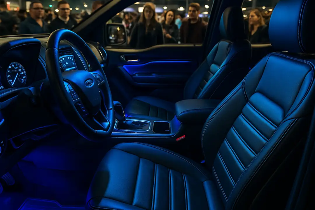 Automotive Truck LED interior lighting sales and installation at Explicit Customs Melbourne FL